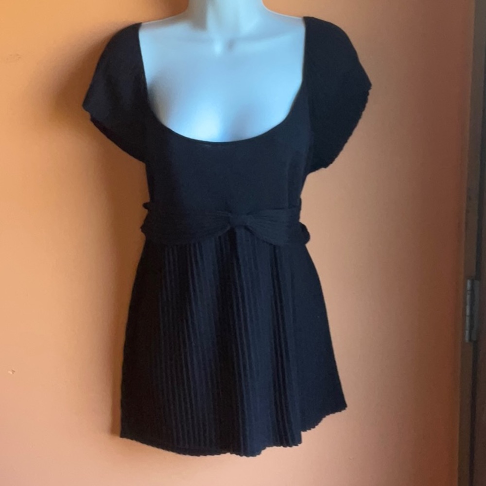 Sexy DANA BUCHMAN Black Knit Top sz XL